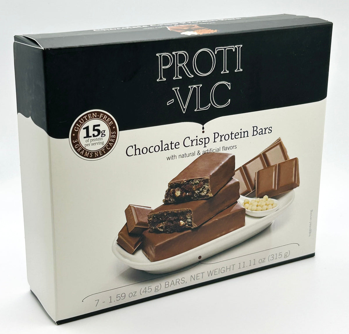 Chocolate Crisp Bar by AmBari Nutrition, a protein bar with chocolate coating and crispy texture for a nutritious snack.