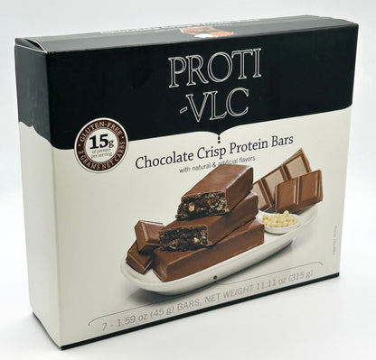 Chocolate Crisp Bar by AmBari Nutrition, a protein bar with chocolate coating and crispy texture for a nutritious snack.