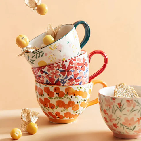 Large Capacity Ceramic Breakfast Cup for Coffee and Milk