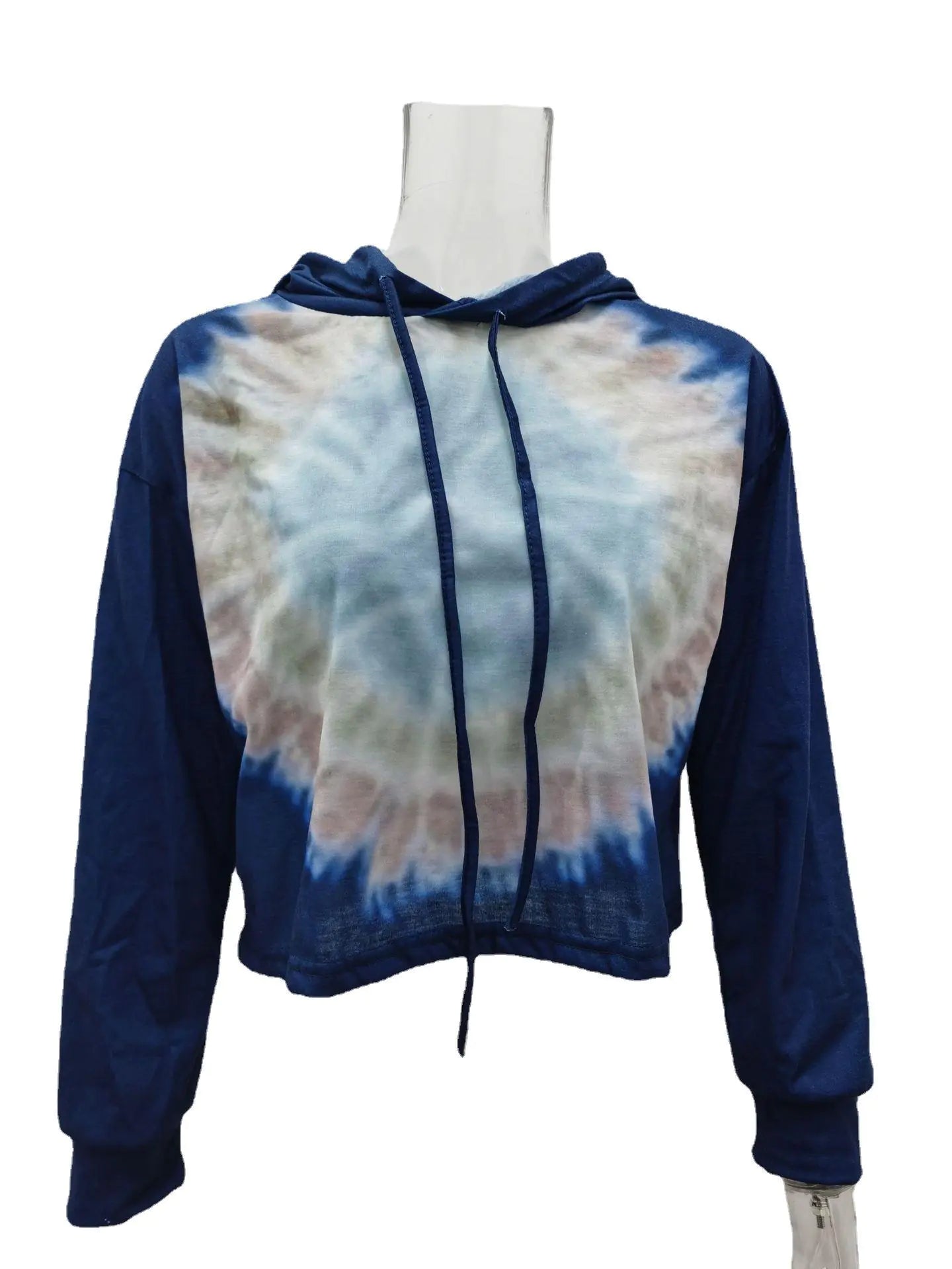 Ombre Tie Dye Hoodie with Long Sleeves