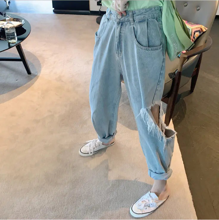 Ripped Casual Denim Jeans