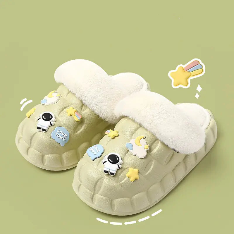 Winter Waterproof Non-slip Detachable Slippers for Kids