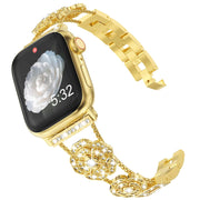 Surace Gold Apple Watch Bands for Women Compatible for Apple Watch Series 10 46mm 45mm 44mm 42mm 41mm 40mm 38mm Diamond Metal Band Jewelry Bracelet Camellia Dressy Apple Watch 10 9 8 7 6 5 4 3 2 1 SE