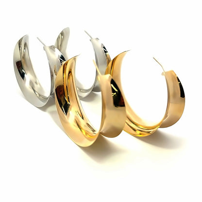 18K gold filled curved minimalist hoops by MIA Jewelry, wide hoop earrings with sleek, modern design in R1.jpg