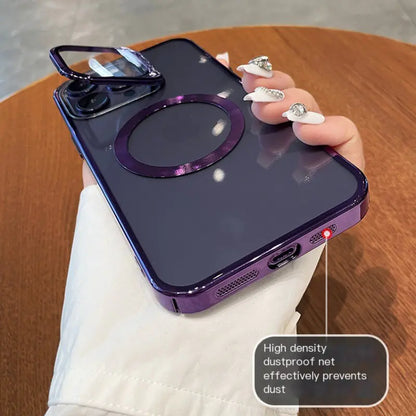 Magnetic Hard Case with Stand for iPhone 15 Pro Max