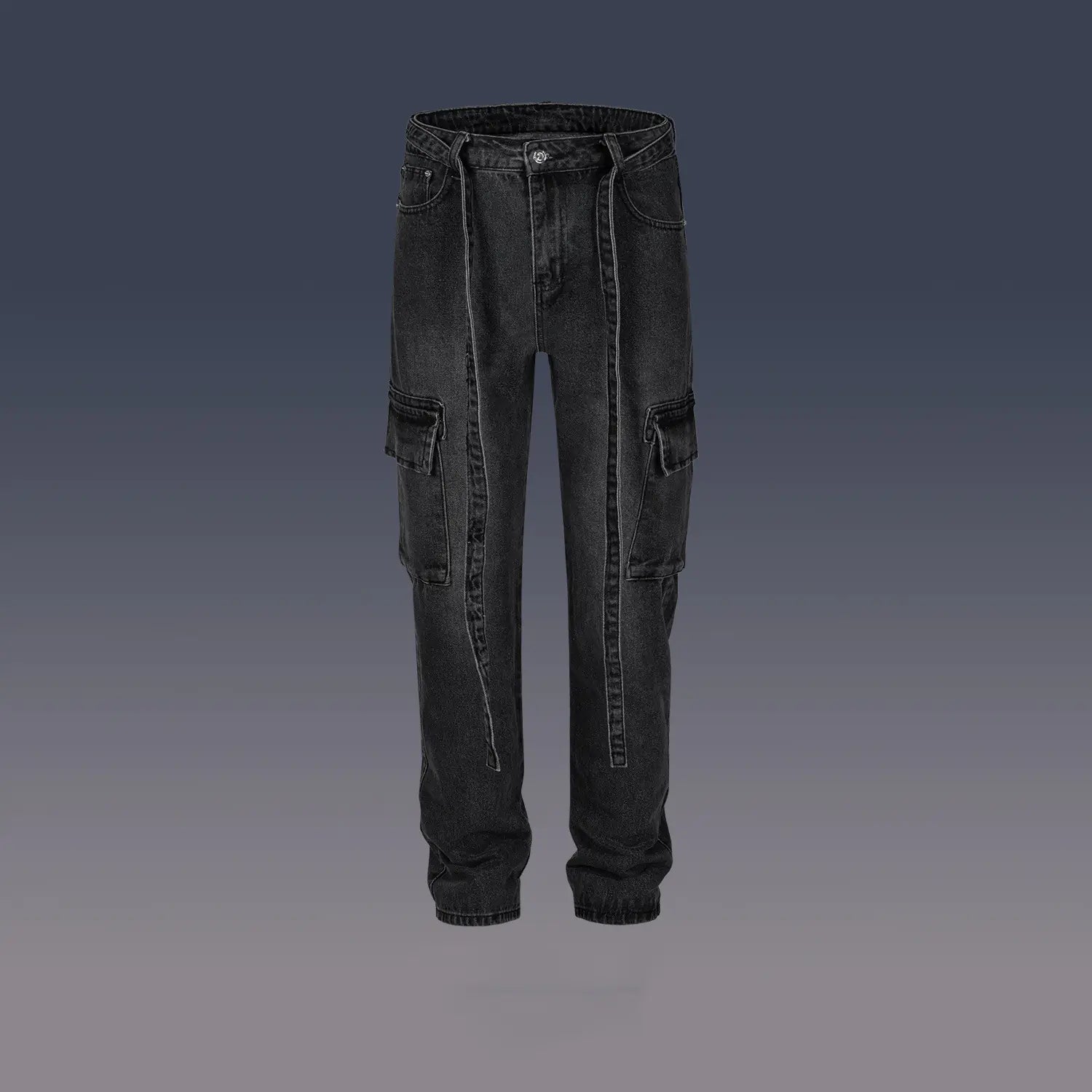 Men's High Street Distressed Multi-Pocket Trousers