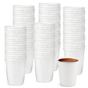 100 Pack 8 Oz Paper CupsIndividually Wrapped Cups for Hotel Motel RoomDisposable Coffee Cups for Cafes Bistros Parties (White)