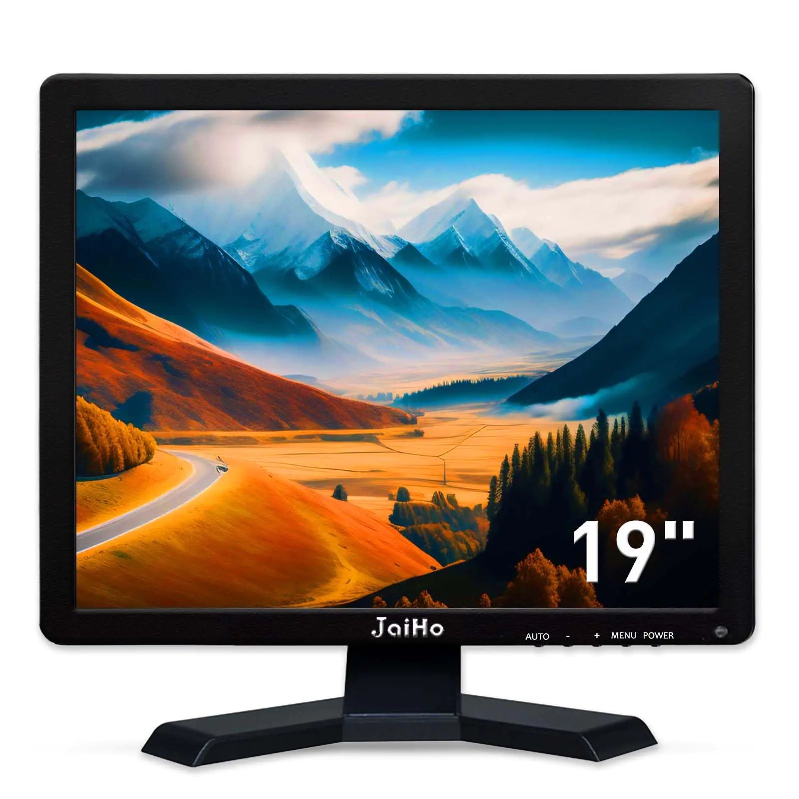 JaiHo 19 Inch PC Desktop Monitor - 1280x1024 HD Monitor LCD Color Display Screen Office Monitor with HDMI VGA BNC AV USB for Home Office Gaming Raspberry Pi PC VESA Compatible
