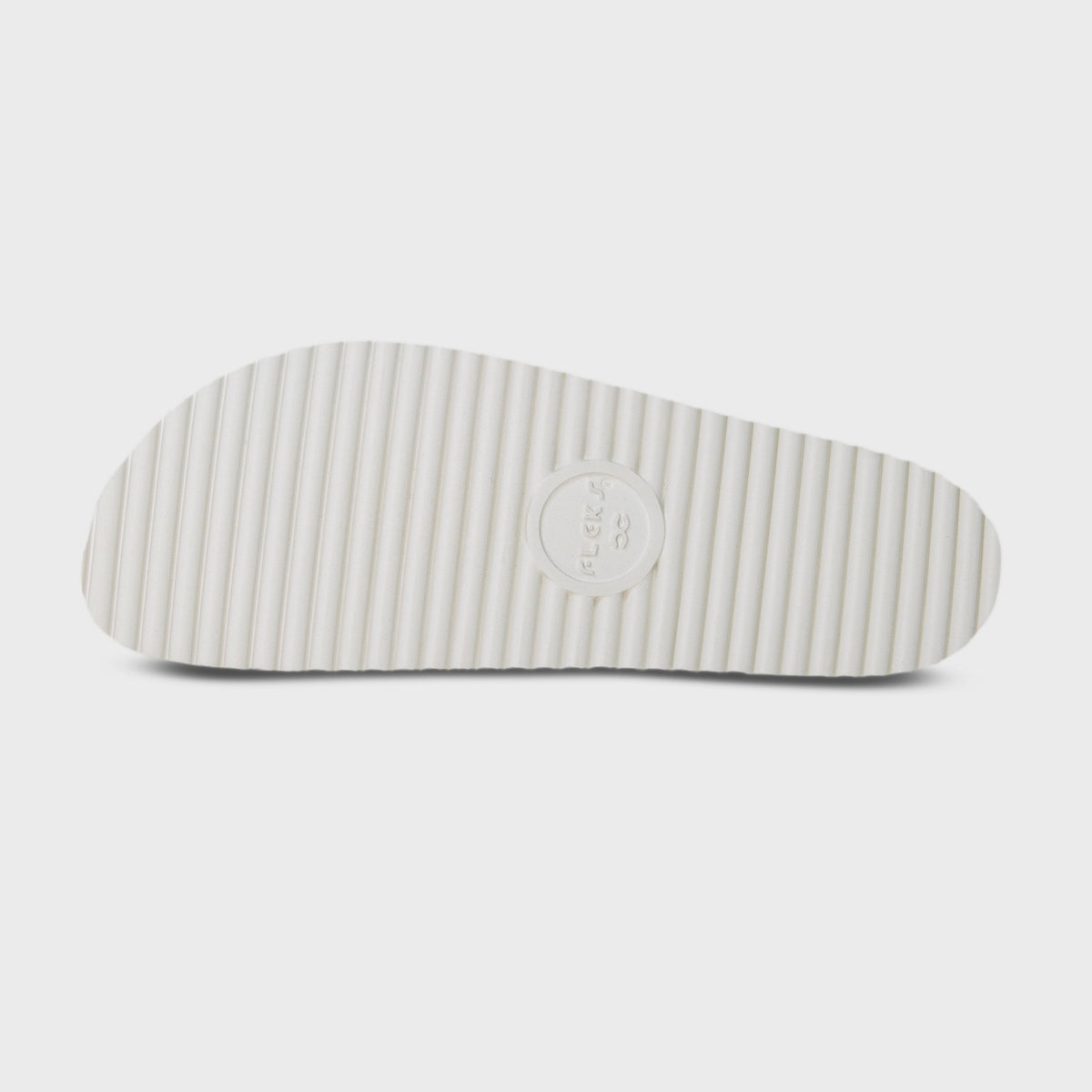 Fleks East Beach Slide Platform in faded denim with thick sole and open toe design.