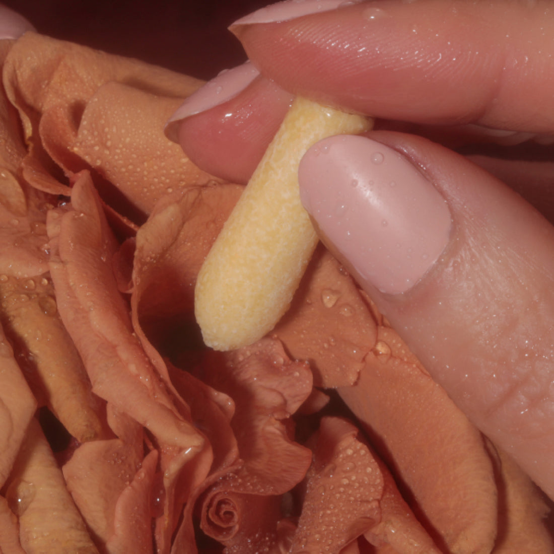 Foria Relief Melts with CBD showing the textured, melt-in-your-mouth form of the product on a neutral background.