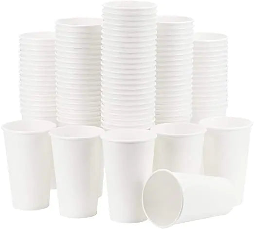 Paper Cups 16 oz 200 Pack for Coffee & Tea Made in USA | Bulk 200 Count for Home Office Restaurants & Parties | Recyclable Disposable 16 Ounce To-Go Cups for Hot Drinks