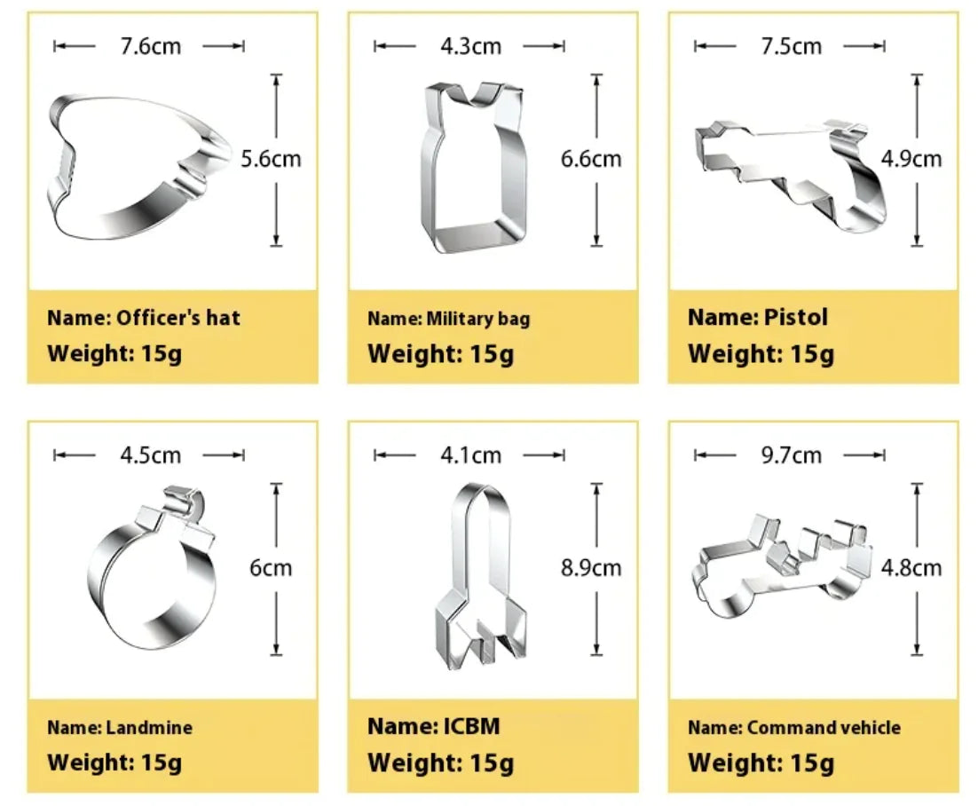 Military-Shaped Cookie Cutter
