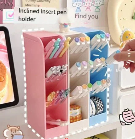 Korean Cute Desktop Storage Organizer with Four Slots