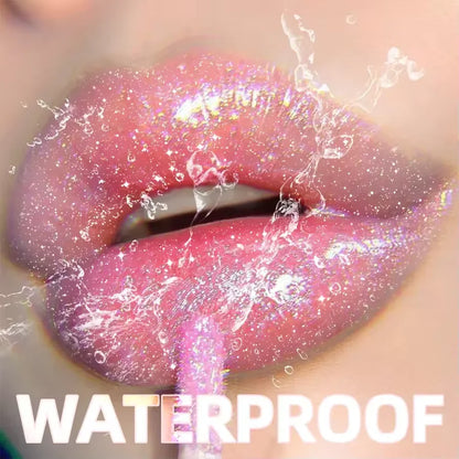 Flowing light Glitter Lip Glaze Long Lasting Lip Gloss Waterproof Liquid Lipstick Makeup Lip Oil Lip Tint Moisturizing