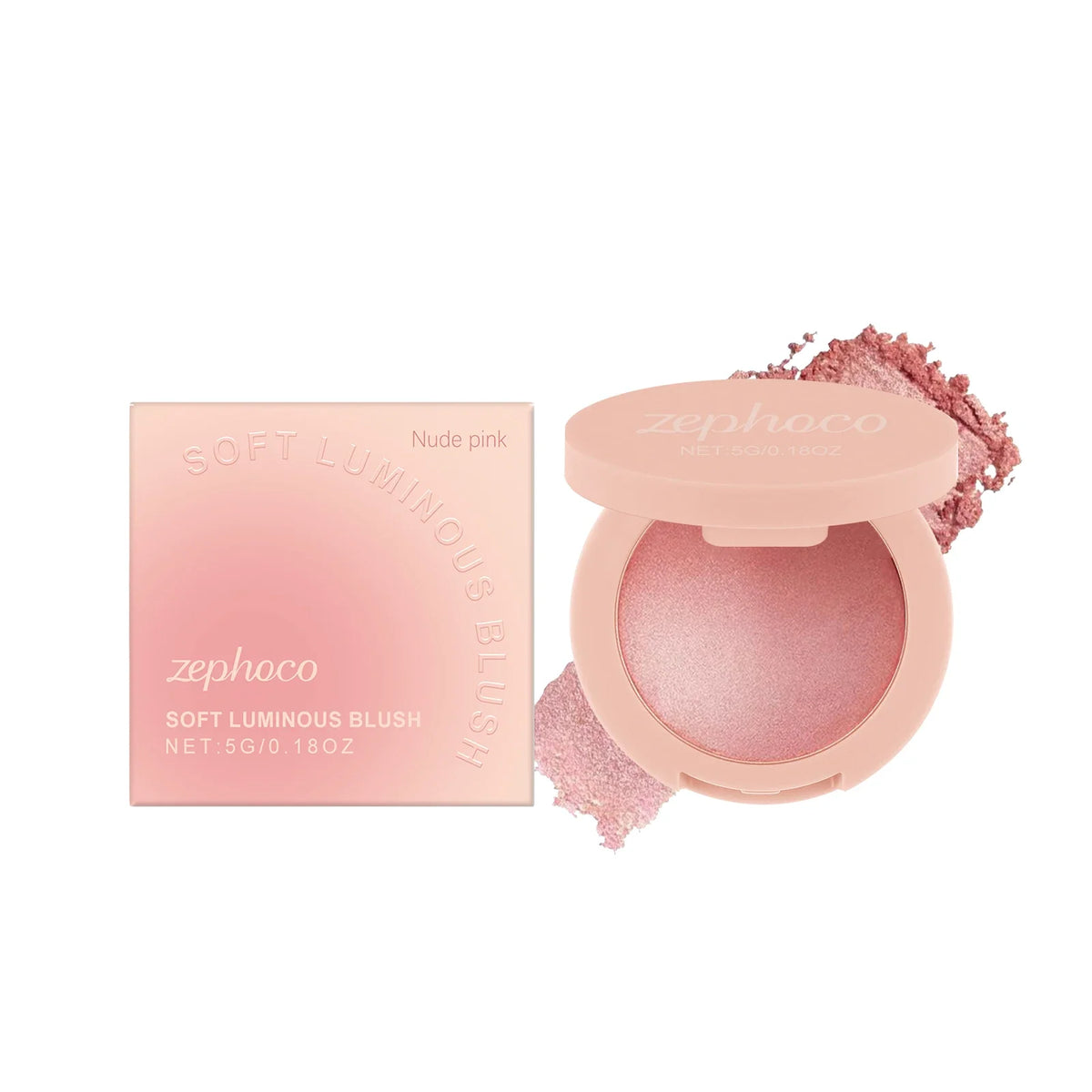 Blushimmer Pearl Blush with soft pink powder for a natural, radiant flush, long-lasting and buildable for a delicate glow.