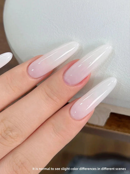 1Pc 15ML Milky White Pure Nail Polish Gel Nail Add Semi-Permanent Soak Off UV LED Construction Gel Varnish