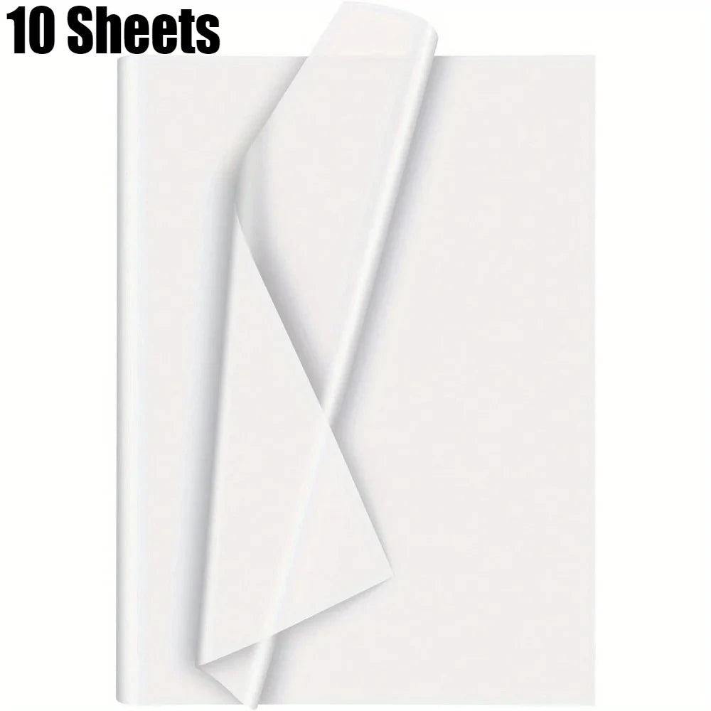 10-100 Sheets White Tissue Paper for Packaging Gift Wrapping Craft Papers Bulk for DIY Wedding Festival Party Supplies
