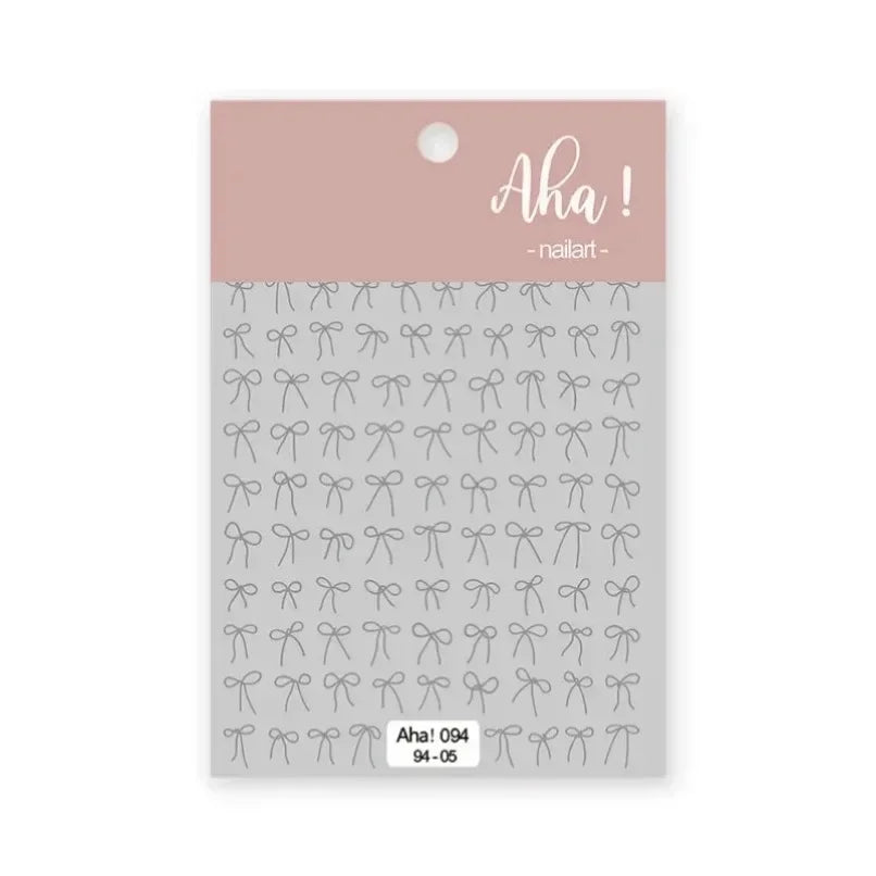 3D Small Bow Ribbon Bowknot Y2K Nail Sticker MIni Kawaii Japanese Adhesive Decals Nail Art Manicure Decorations DIY