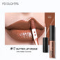 Blushimmer waterproof liquid lipstick set with 21 vibrant lip glosses, vitamin E, and lip plumpers in a sleek makeup collection.
