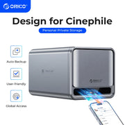 ORICO Personal Network Attached Storage Support Remote Access Share Data Intelligent Classification Automatic Backup 2/5-bay