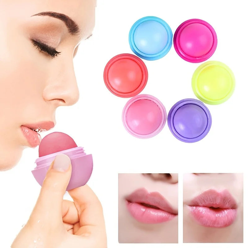 Blushimmer cute ball-shaped lip balm with hydrating, soothing formula and non-stick cup for long-lasting lip plumping.