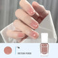 Blushimmer 40-color no-bake water-based nail polish with glitter sequins, quick-drying, long-lasting, healthy nude finish.
