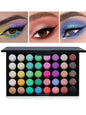 Blushimmer glitter eyeshadow palette with 40 matte and shimmer shades, waterproof long-lasting pressed powder for eye makeup.