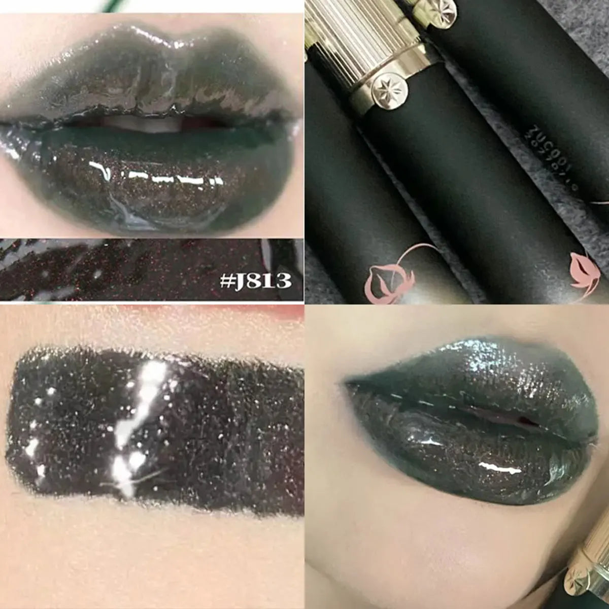 Girlcult Unreal Lip Gloss by Blushimmer featuring four shades, glossy iridescent finish, moisturizing and non-sticky for gradient lips.