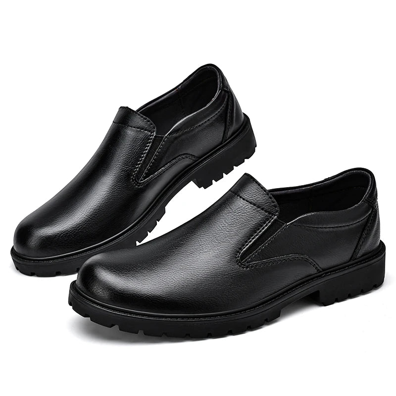 Mens Slip On Oxfords Loafers Casual Leather Shoes Pure Color New Arrival Italian Shoes Italian