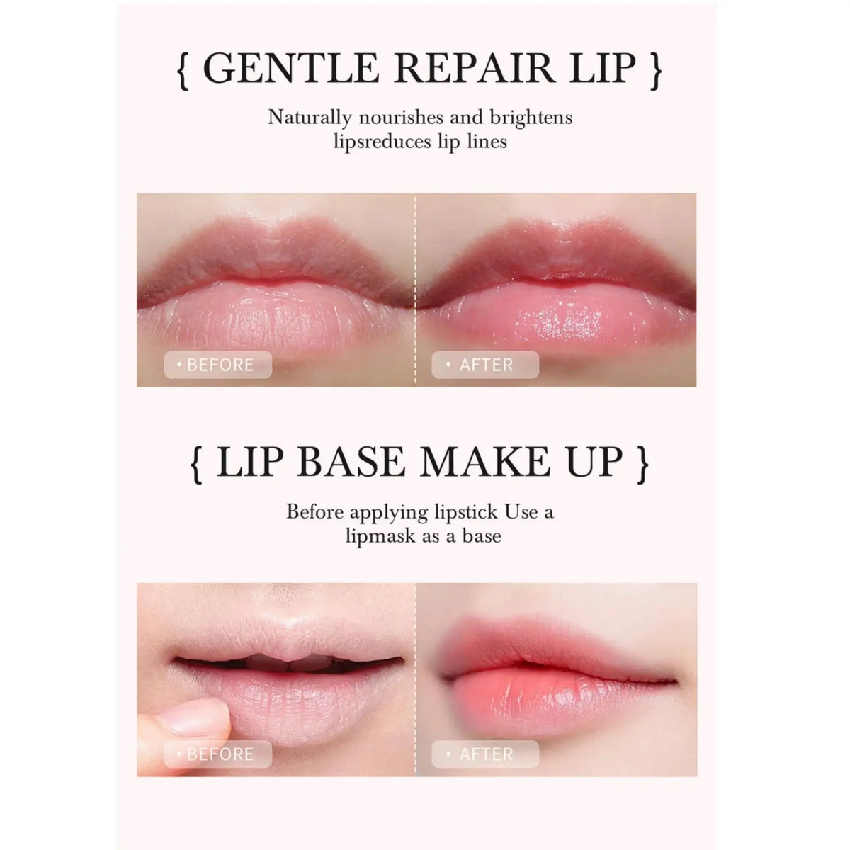 Blushimmer Handaiyan 2-in-1 lip scrub balm with sugar exfoliator and hydrating repair mask for smooth, moisturized lips.