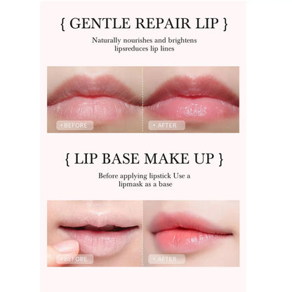 Blushimmer Handaiyan 2-in-1 lip scrub balm with sugar exfoliator and hydrating repair mask for smooth, moisturized lips.