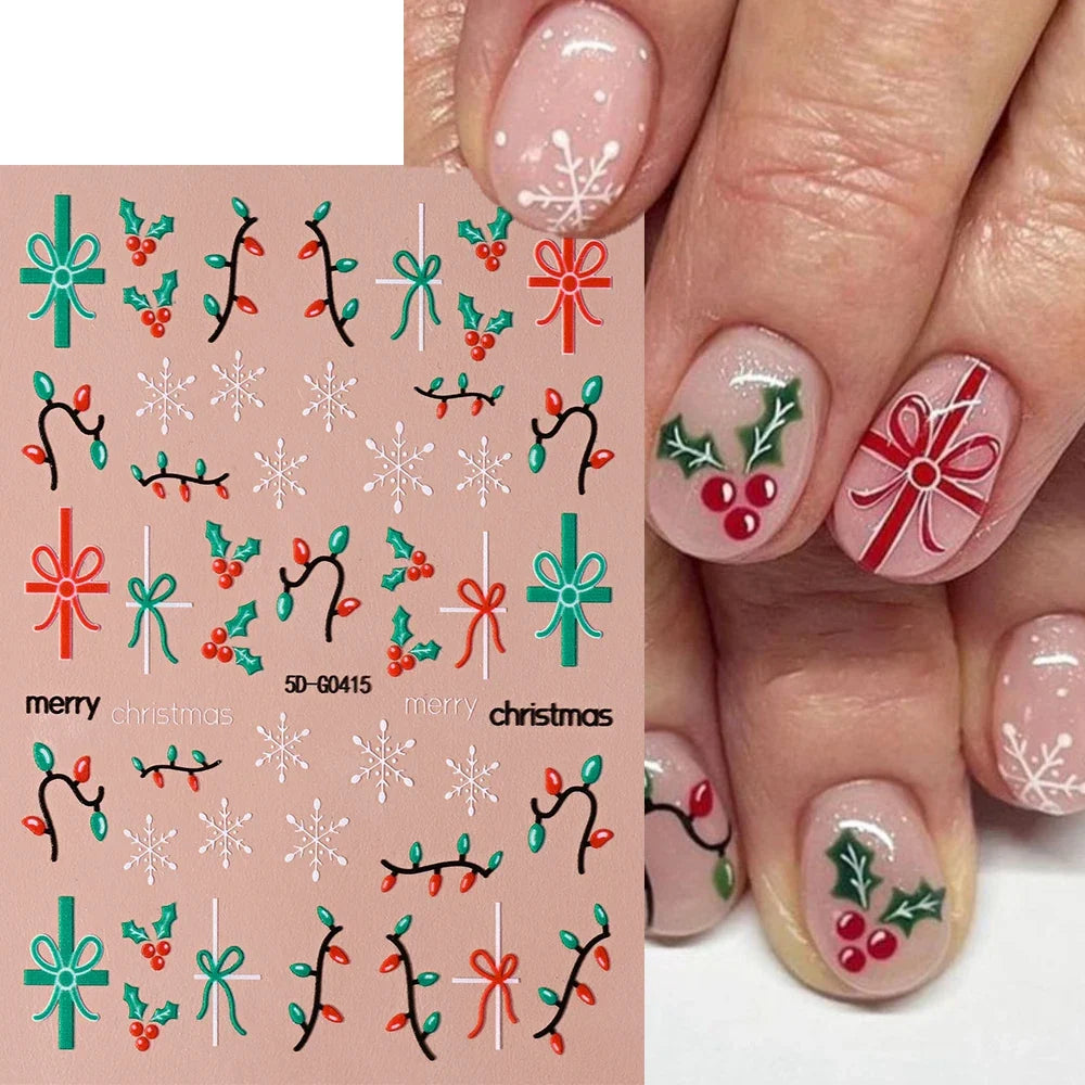 Red lips nail decal stickers with love hearts for Valentine's Day, self-adhesive nail art by Blushimmer, ideal for romantic DIY manicure.