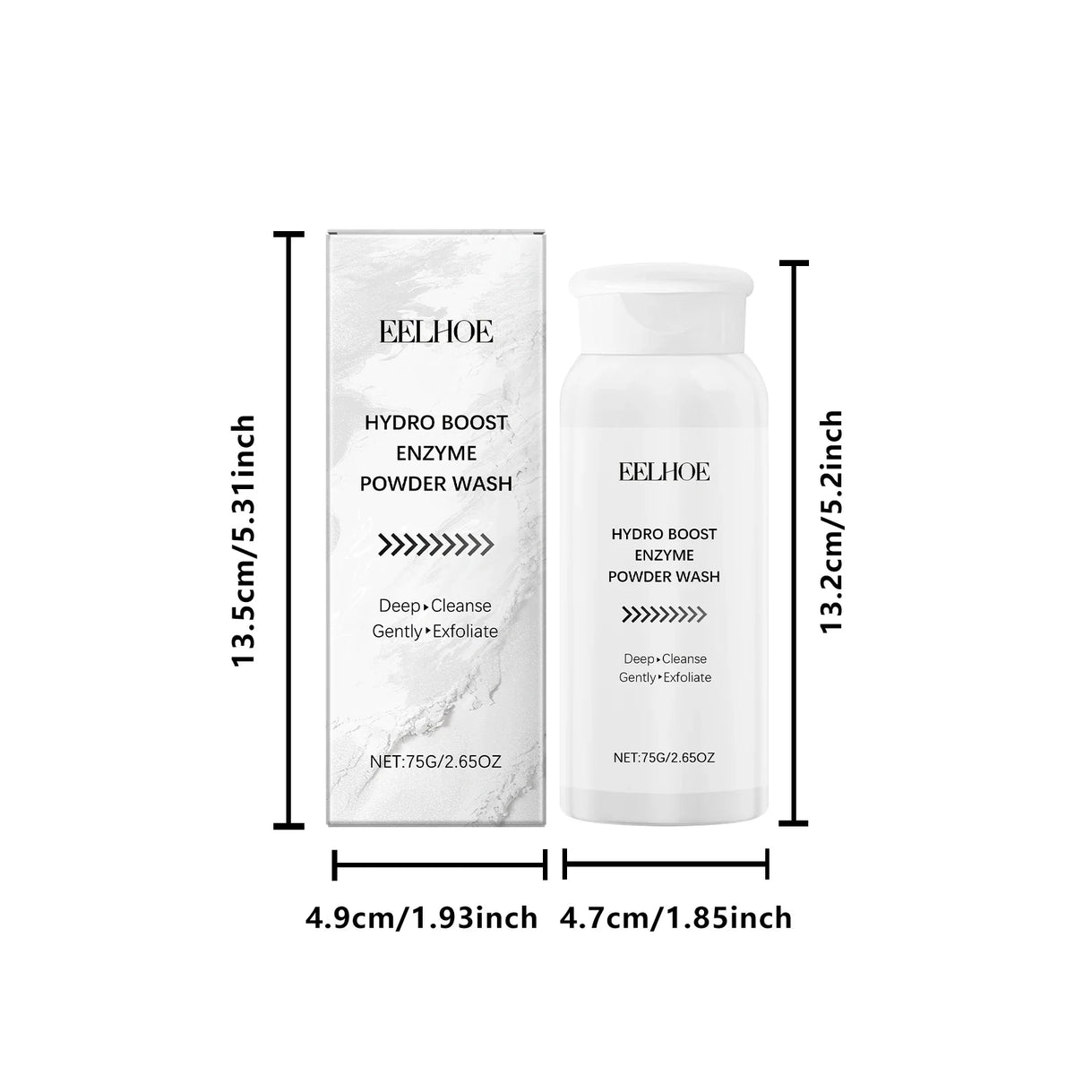 Blushimmer enzyme face powder wash with floral ingredients, controlling oil, cleansing pores, removing blackheads and pimples.