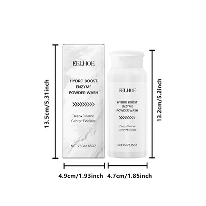 Blushimmer enzyme face powder wash with floral ingredients, controlling oil, cleansing pores, removing blackheads and pimples.