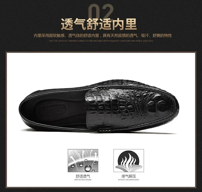 Mens Slip on Shoes Man Moccasins Men's Loafers Genuine Leather Summer Shoes Men Loafer Flats Driving  Shoes Formal 2024