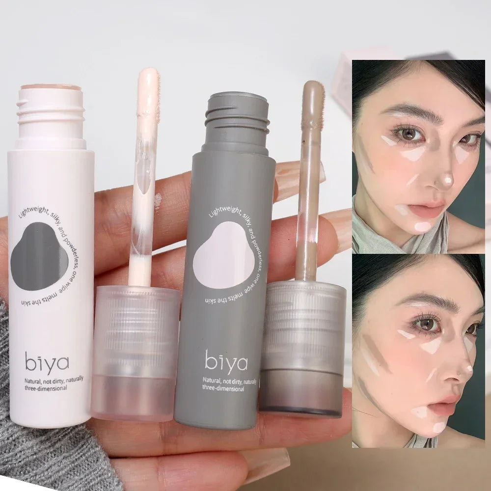 Blushimmer face brightening liquid bronzer contouring makeup with waterproof formula, natural finish, and highlighter for a radiant look.