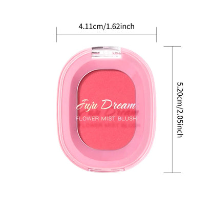 Blushimmer monochrome flower mist blush powder with fine matte pink finish, natural nude tone, brightening and subtle pink trimming.