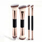 4pcs Basic Makeup Brushes Set With Box Dual-ended Foundations Powder Blush Details for Eyeshadow Brushes Beginner Travel