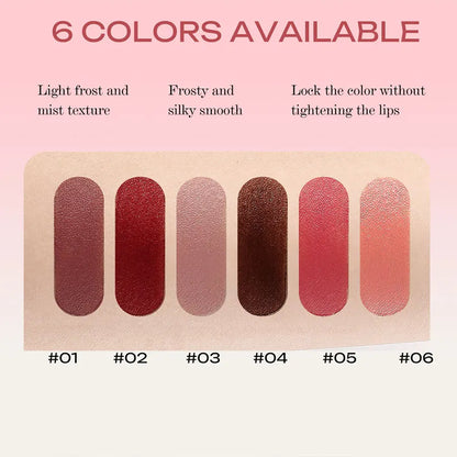 Blushimmer LIONDANCE Velvet Matte Lipstick in soft dark nude, high pigmented, waterproof, and long-lasting for women.