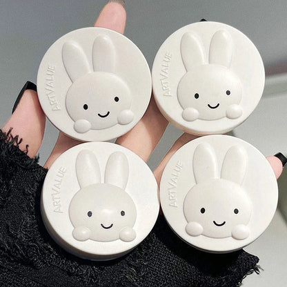 Little rabbit monochromatic blush, pseudo-plain makeup, low saturation ash powder, makeup, makeup and tender rouge