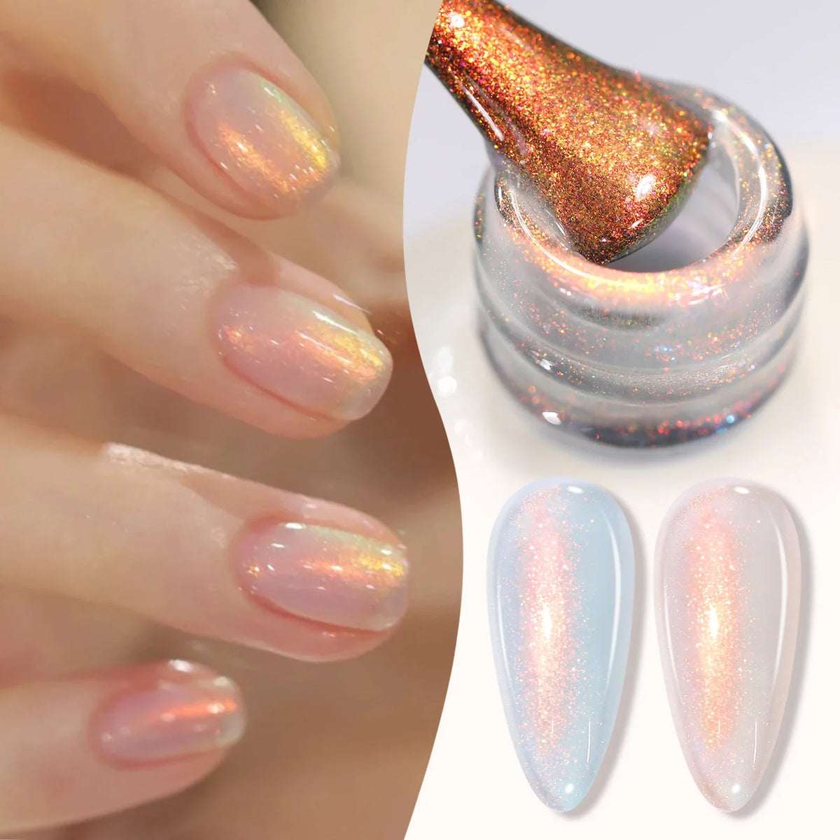Blushimmer Born Pretty Milky Jelly Rubber Base Gel for gel nails, 15ml, nude self-leveling UV semi-permanent soak-off gel