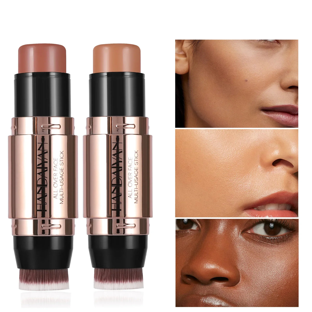 Blushimmer Handaiyan double head highlighter stick with waterproof, silky smooth concealer for nose shadow and face highlighting.