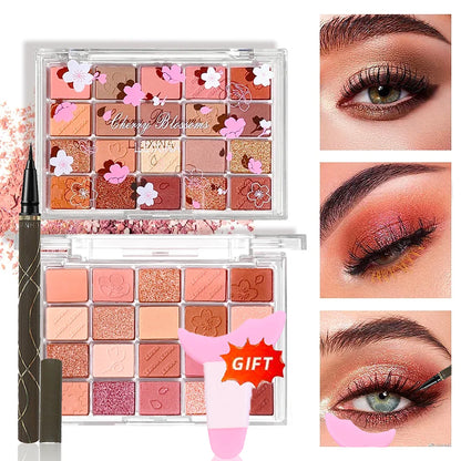 20-Color Eyeshadow Palette - Shimmer & Matte Pigmented