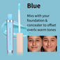 Blushimmer liquid concealer for face contour and dark circles, correcting skin tone, in a sleek makeup bottle.
