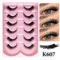 MIOFIA New 5 Pairs Fake Lashes D Curl Fluffy Soft Volume Eyelash Extensions Natural Look 3D Faux Mink False Eyelashes Makeup