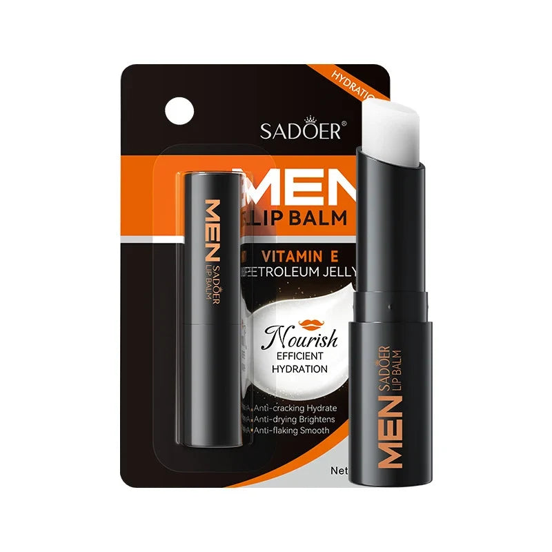 Blushimmer SADOER men's shark grass vaseline lip balm for dryness relief, moisturizing and hydrating lips in autumn and winter.