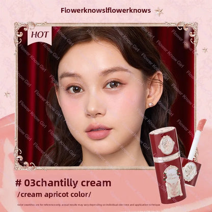 Blushimmer Flower Knows Strawberry Cupid liquid blush in 7g with silky, lightweight cream finish and skin-like adhesive effect.