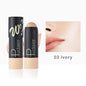 Full Coverage Lightweight Foundation Stick Contour Face Makeup Lasting Nude Foundation Base Hide Blemish Bronzer Cosmetics Brush