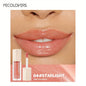 Blushimmer waterproof lip gloss in coral, pink, and skin tones with glitter, moisturizing and long-lasting liquid lipstick.