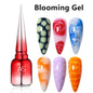 Blushimmer AS 15ml transfer foil gel nail polish with star sticker design, fast-drying UV and LED soak-off gel for nails.